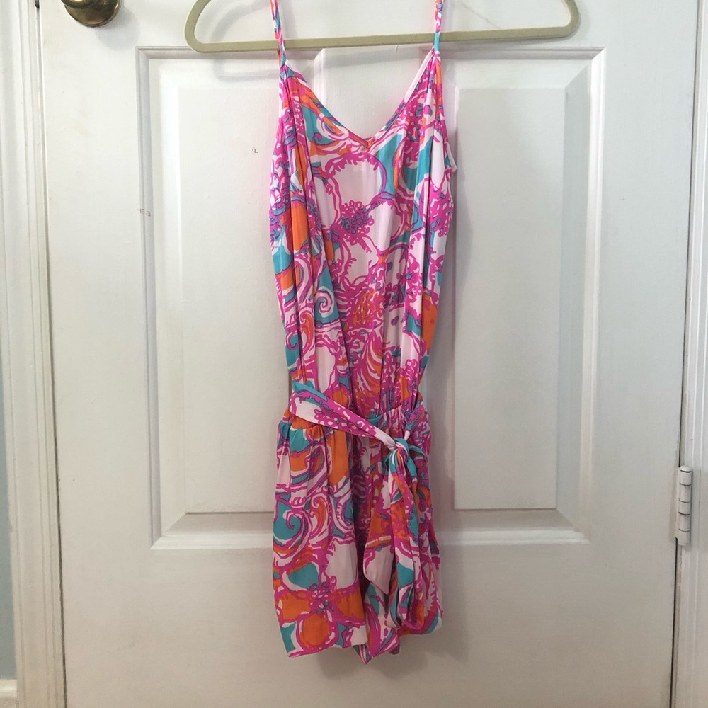 Lilly Pulitzer Deanna Feeling Tanked Romper XS
